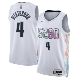 NBA Mænd Trøje Denver Nuggets Russell Westbrook 2024-25 Nike City Edition Hvid Swingman